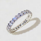 925 Sterling Silver Crystal Ring Womens Wedding Engagement Rings Size 6-10