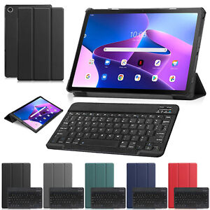Keyboard Slim Leather Case Cover For Lenovo Tab P11/M10/M7/M8/M9/M10 Plus Tablet