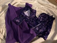 My Twinn Doll 23” Purple Pajamas Pants & Button Up Shirt And Robe