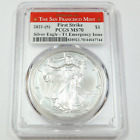 2021 (S) PCGS MS70 Type 1  Emergency 1oz Silver American Eagle $1 US SAE #45377A