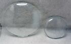 Vintage Lot Of 2 Clock Glass Lens/ Crystals, Preowned/Used,Parts Or Restoration