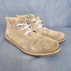 LL Bean Mens Chukka Ankle Boots Size 11EE Suede Leather Tan Casual Outdoor Camp