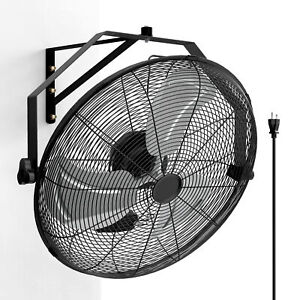 InfiniPower 20'' High Velocity Wall Mount Fan with Rack 3 Speed Ventilation Fan