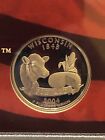 2004 S Proof State Quarter ~ Wisconsin ~ 90% Silver - DCAM GEM DIRECT FROM SET