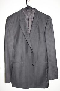 CHARCOAL GRAY COPPLEY WOOL SPORT COAT sz 44XL pinstriped blazer / suit jacket