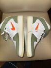 Nike Air Force 1 Mid '07 QS Olive Green and Total Orange DQ3505-100 Men's Shoes