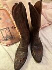 Lucchese 1883 Head Cut Alligator Cowboy Boots Men’s No Size 13” Long