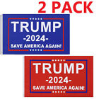 Trump 2024 Save America Again Flag Banner Brass Grommet 3x5FT Double Stitched