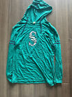 Seattle Mariners M Pullover Hoodie Teal Jacket Long Sleeve Shirt RARE Fits S L