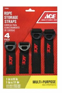 Ace 4 Pack Multi Purpose Storage Straps Extension Cord & Rope Organizer