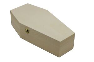 Large 12 Inch Halloween Coffin Box, Fillable Hinged Box for Halloween Décor