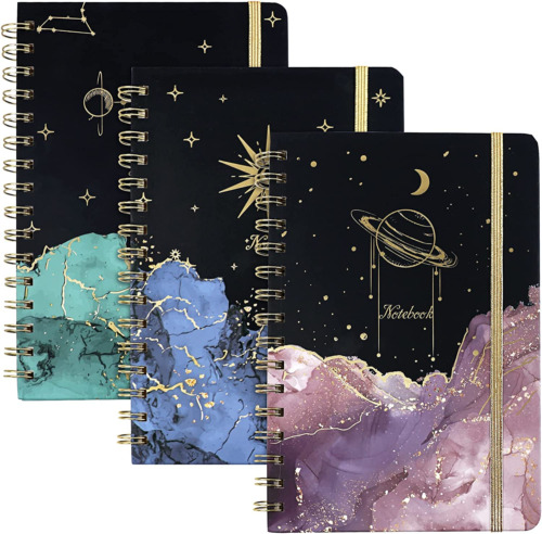3 Pack Cute Spiral Notebook Journals for Women College Ruled Notebook, 6