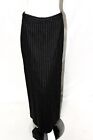 Free Paris Vintage Womens Black Pinstriped Pencil Skirt Size T2