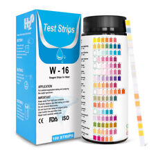 100 Strips 16 in 1 Well & Drinking Water Test Kit for Chlorine,pH,Fluoride,Iron