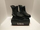 Totes Waterproof Zippered BOOTS Bella Style Size 9 WIDE BLACK New In Box See Pic