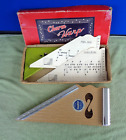 Vintage Charm Harp Wood Wooden Musical Lap Instrument w/ Pick, Song Sheets, Box