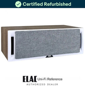 ELAC Uni-Fi Reference Center Channel Speaker Sound Bar, White/Oak
