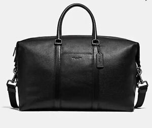 Coach Trekker Bag Gunmetal/Black Leather F75715 NWT $698 Great Gift!