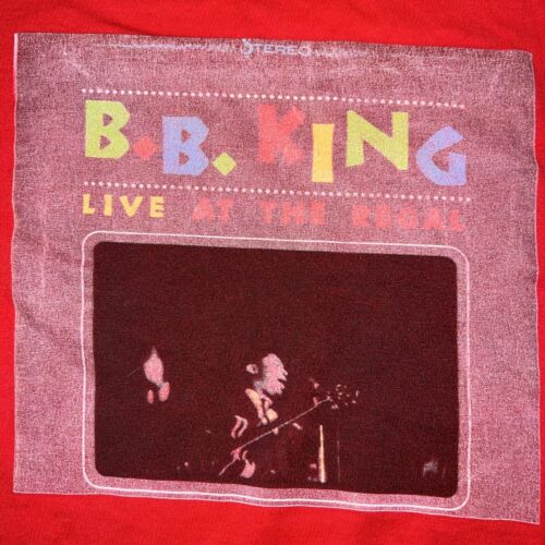 New ListingVtg BB King ‘Live At The Regal’ Club Concert Tour Shirt Adult XL Red Blues Rock