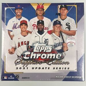 New Listing2021 Topps Chrome Update Sapphire Edition Baseball Hobby Box Sealed