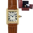 Cartier Tank Louis Small (2023) 18K Yellow Gold Brown Leather Strap W1529856 B&P