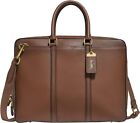COACH Metropolitan Slim  Brief Leather Bag Messenger Brown MSRP $595