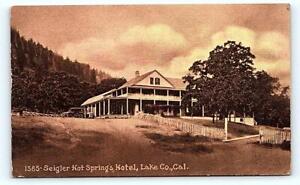 LAKE COUNTY, CA California ~ SEIGLER HOT SPRINGS HOTEL 1912 Mitchell Postcard
