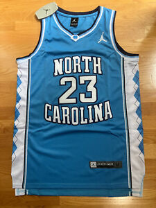 NWT North Carolina Tar Heels Michael Jordan #23 Jersey Blue White (Men's M, L)
