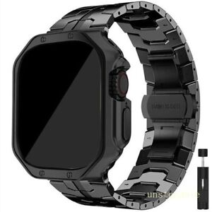 Stainless Steel Strap Band+TPU Cover Case For Apple Watch Ultra 2 49 9 8 7 6 5 4