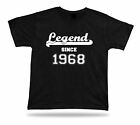 Printed T shirt tee Legend since 1968 happy birthday present gift idea unisex