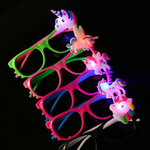 12 LED Unicorn Glasses Light Up  Sunglass Flashing Unicorn Party Favors