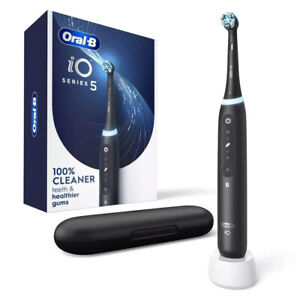 New ListingOral-B iO Series 5 Electric Toothbrush + Brush Head, Rechargeable, Black $115.99