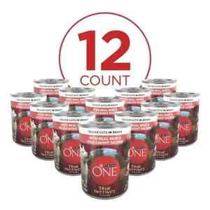 Purina ONE ✨True Instinct Natural Wet Dog Food Gravy Beef and Salmon PACK of 12