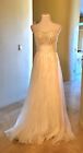 NWOT Theia Beaded Silk Organza Strapless Wedding Gown  Size 8 Ivory