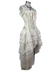 Burleska Gothic Ophelie Vampire Wedding Prom Vintage Cream Brocade Corset Dress