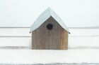 Bird House Hand Made Salvaged Antique Red Barn Wood Bird House Zinc Metal Roof P