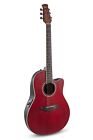 Ovation Applause Acoustic Electric Guitar - Ruby Red Satin - AB24-2S