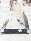 American Blade Co Long Pull Black Delrin Stockman Pocket Knife