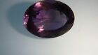 LARGE NATURAL AMETHYST FACETED  15 X 20 X 9.8 MM OVAL   20  CARATS