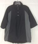 New ListingPing Collection Golf Jacket Pullover Black/Gray Windbreaker Short Sleeve Medium