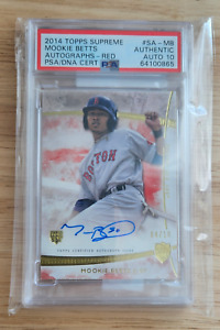 2014 Topps Supreme Mookie Betts Auto Rookie Card #4/10 PSA 10 ***ONLY 10 MADE***