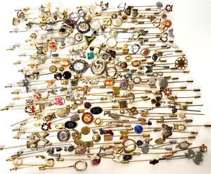 190+ Vintage Lot of Stick Pins Some Signed Estate Brooch Jewelry Lot