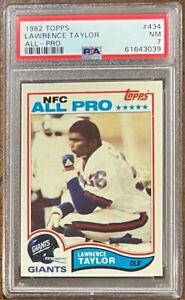 1982 Topps Football #434 Lawrence Taylor Rookie RC PSA 7 NM HOF Giants