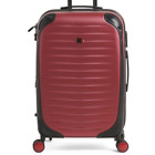 New ListingIT LUGGAGE 28in Red Striped Expandable Hardcase 8 Wheel Spinner TSA Lock NWT