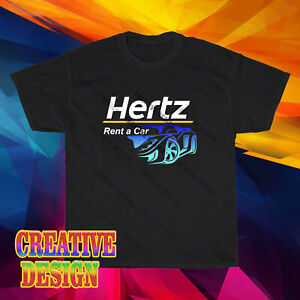 New Shirt Hertz Car Rental Logo Unisex Black T-Shirt Funny Size S to 5XL