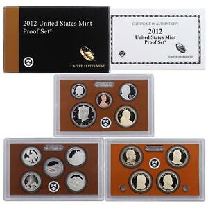 2012 S Proof Set Original Box & COA 14 Coins CN-Clad