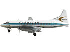 Convair CV-580 Commercial Aircraft Frontier Airlines White w Teal Stripes 1/400