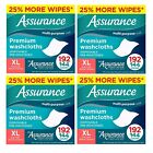 Assurance XL Disposable Washcloths (4-Pack, 192 Count) - Enhanced Softness