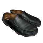 OluKai Moloa Black Toffee Leather Slip-On Shoes Loafers Size 12 EU 45