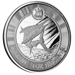 Cayman Islands $1 2023 Marlin 1 Oz Silver 999 Proof Like